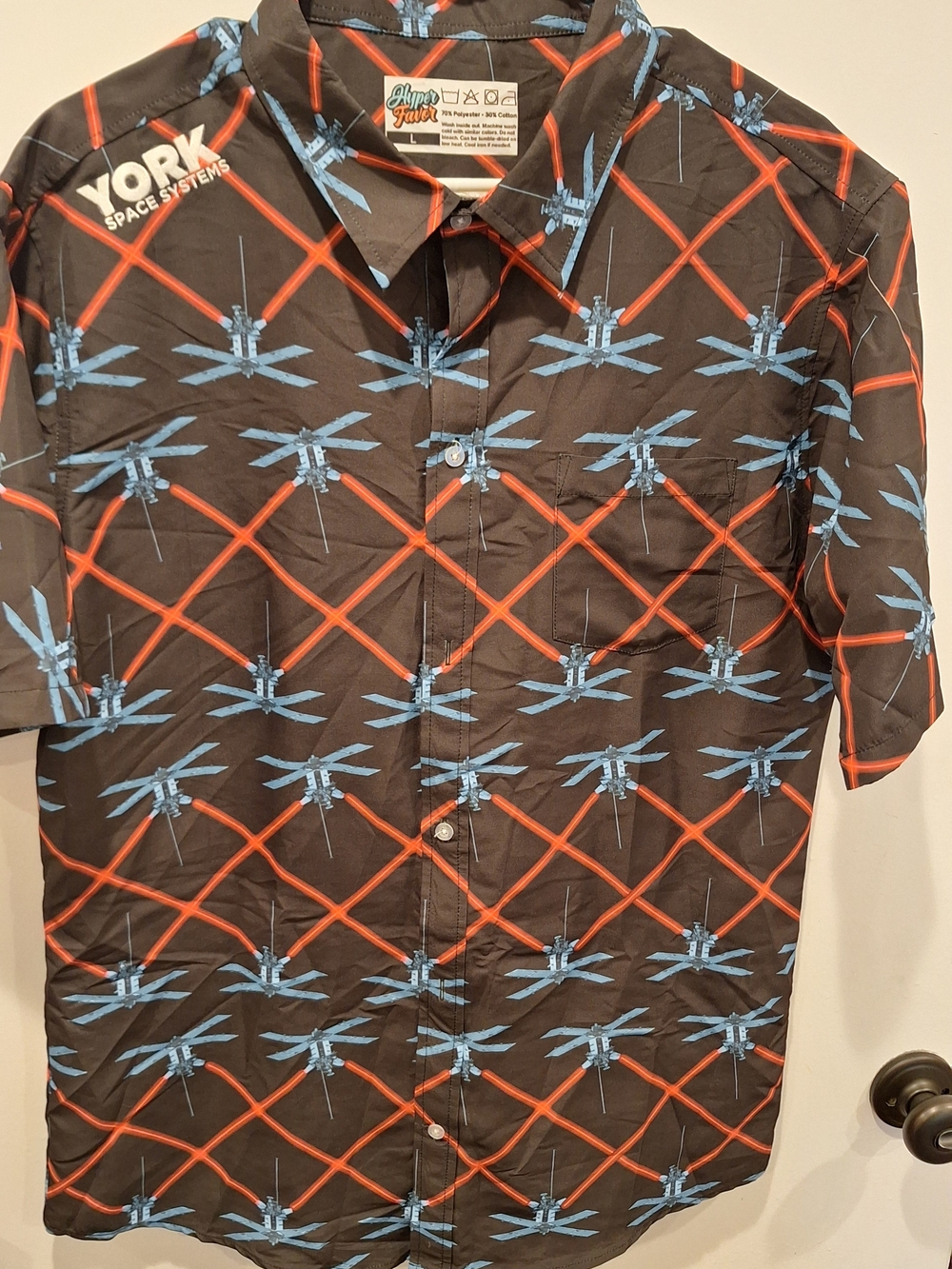 York Space Systems Mens Button Up Shirt